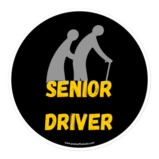 Senior Couple symbol and senior driver sign