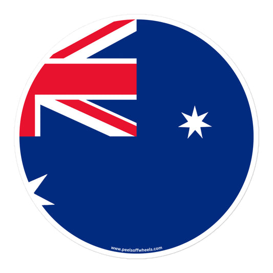 A sticker showcasing the Australian flag.