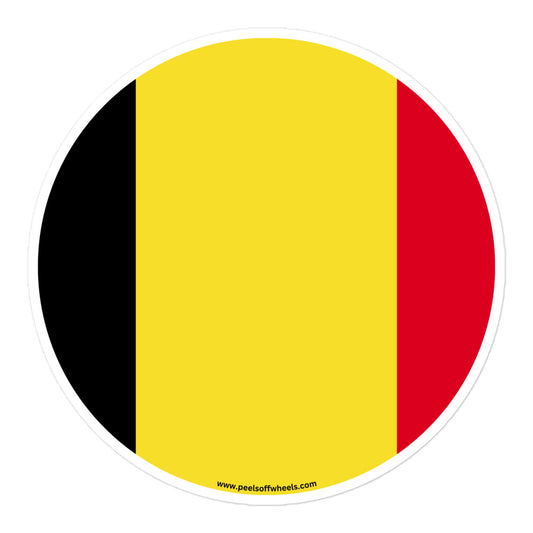 A sticker featuring the Belgian flag on old Mercedes Benz