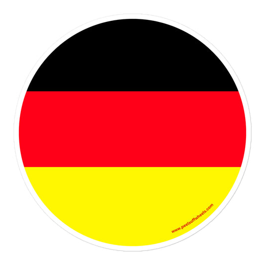 A sticker showcasing the German flag.