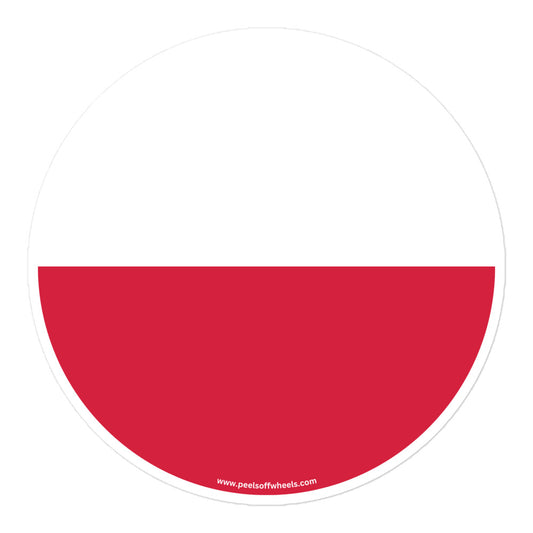 A sticker featuring the Polish flag.